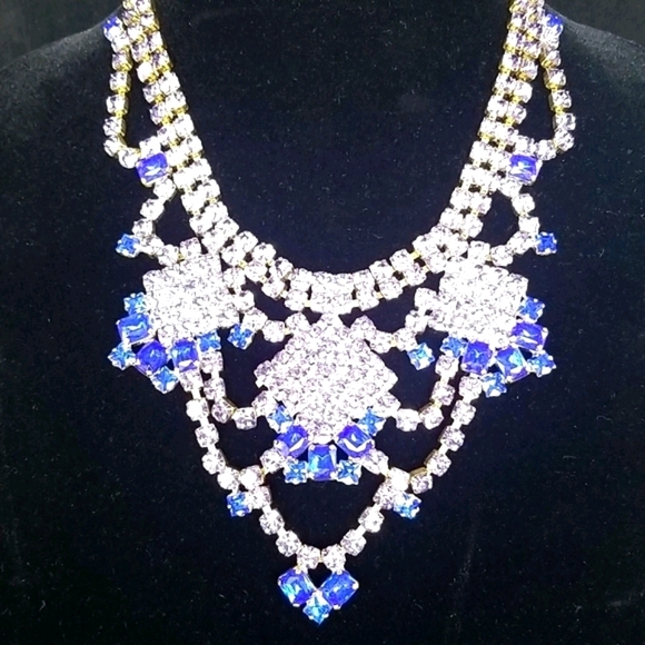 Repurposed Vintage Czech Glass Crystal Necklace - Picture 5 of 16